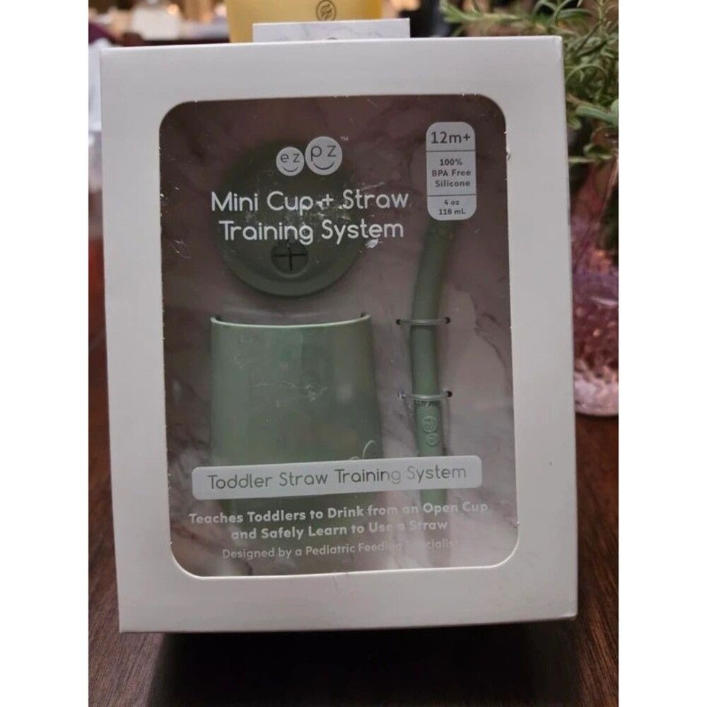 ezpz Mini Cup + Straw Training System (Sage Green)